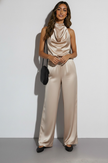 The City Satin Set - Champagne