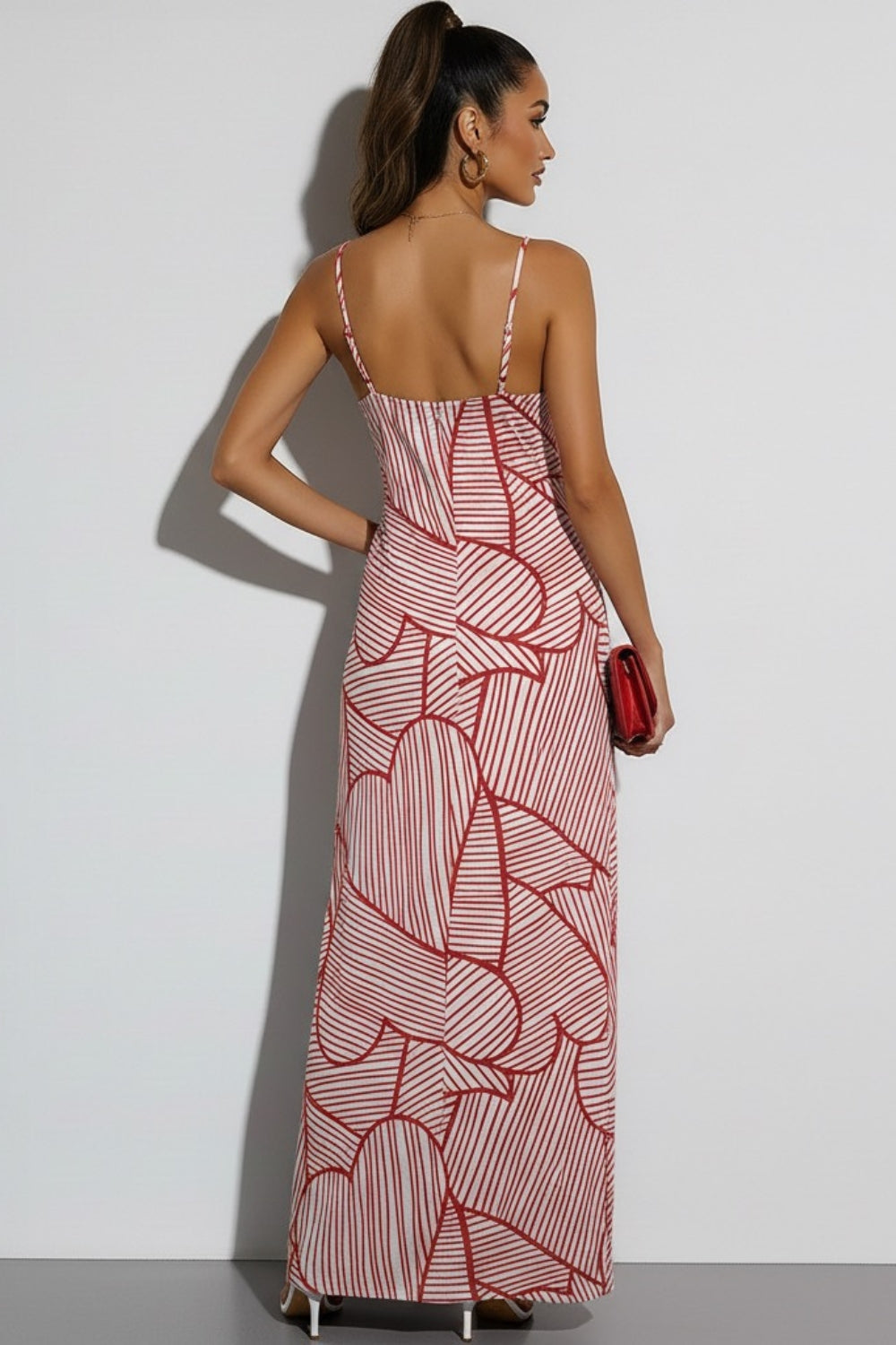 Goddess Gown Red Hearts - Braless Lounge Dress - Skivys Femme Goddess Gown Red Hearts - Braless Lounge Dress - Skivys Femme