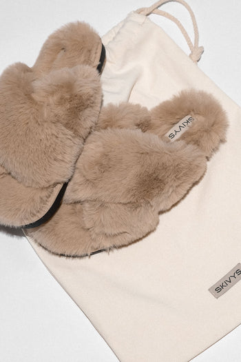 Fluffy Cloud Slipper - Champagne