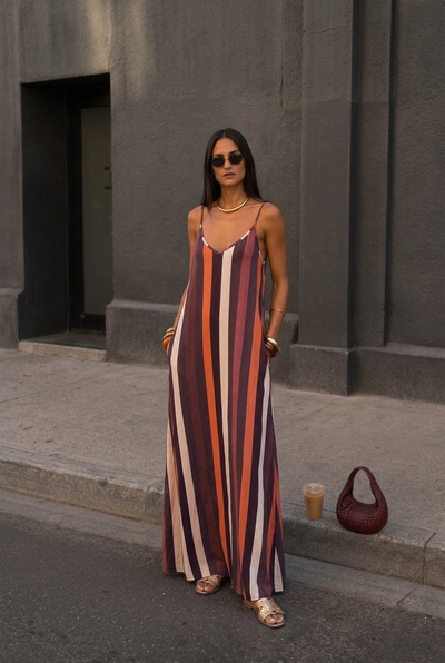 Goddess Gown V2 - Autumn Stripe