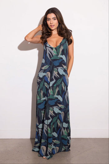 Goddess Gown V2 - Blue Leaves