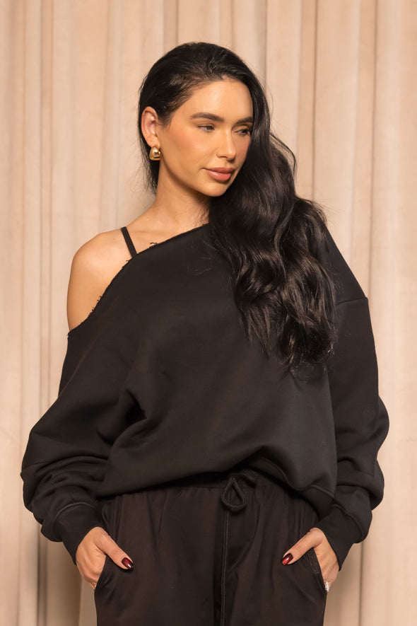 Slouchy Sweatshirt - Black