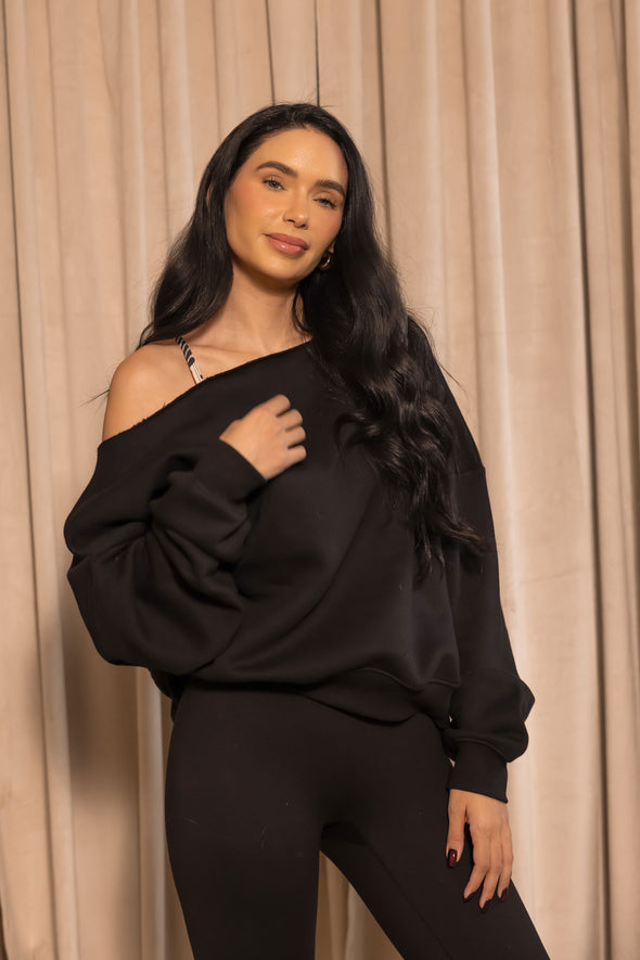 Slouchy Sweatshirt - Black