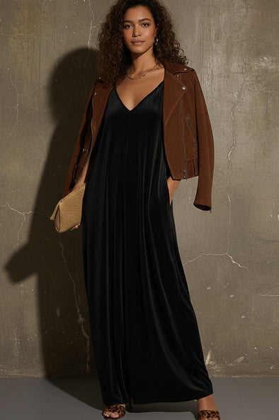 Goddess Gown - Black Velvet