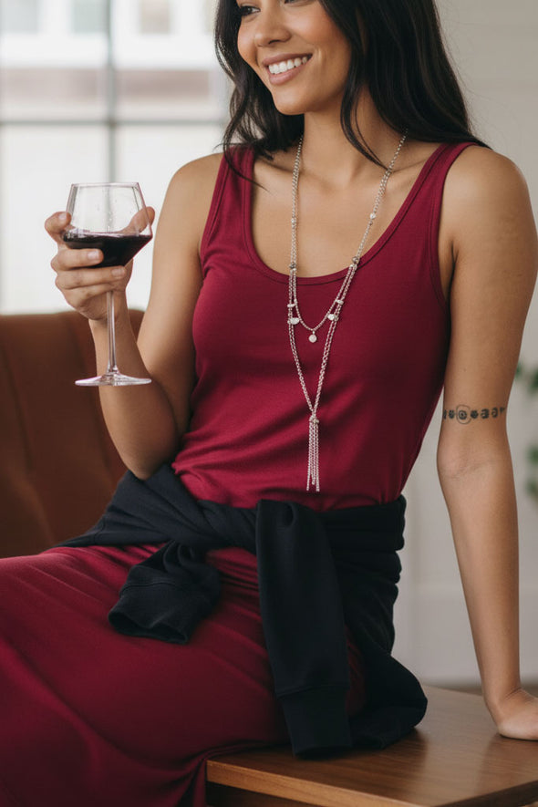 Mini Side Hustle Dress - Crimson