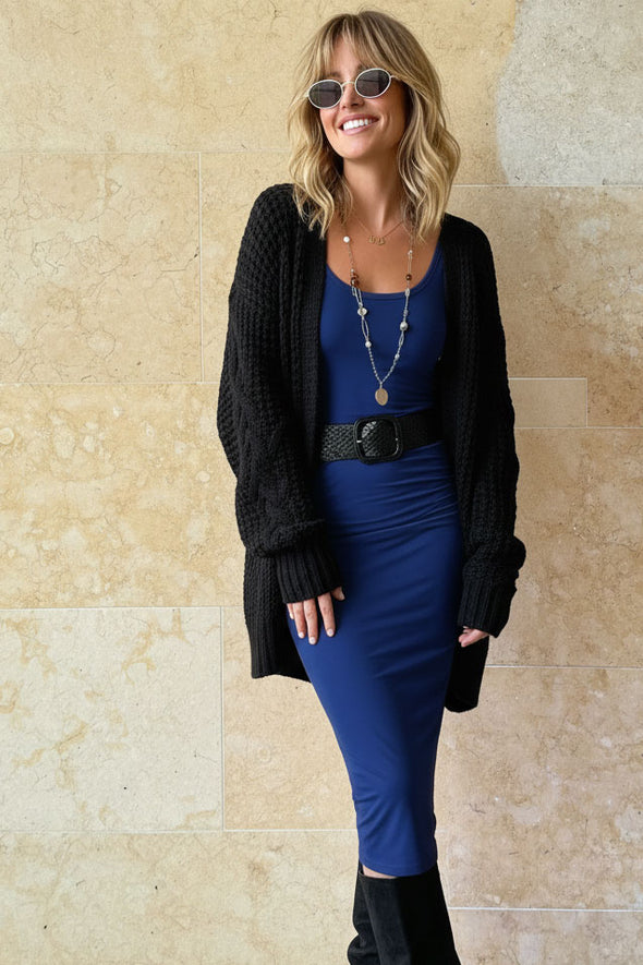 Midi Side Hustle Dress - Midnight Blue